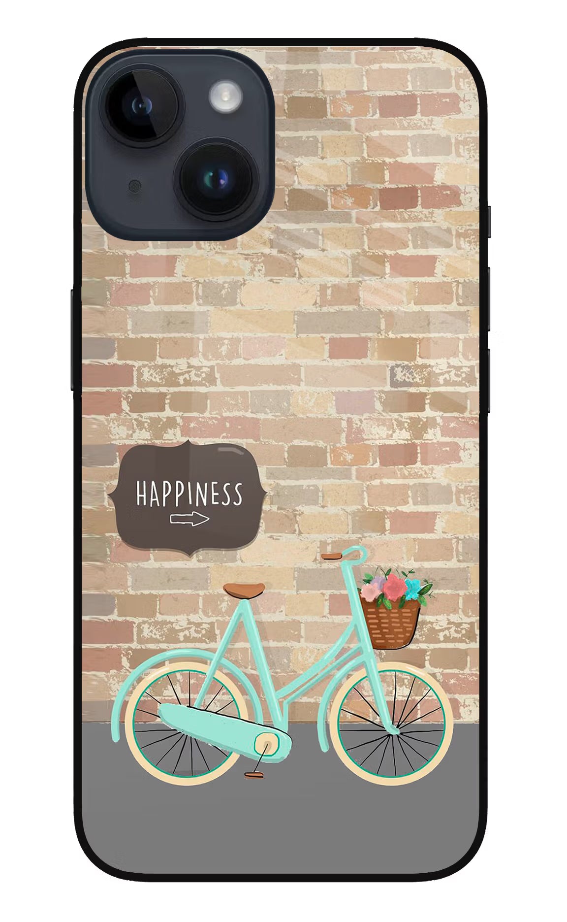 Happiness Artwork iPhone 14 Glass Case Back Cover by Casekaro