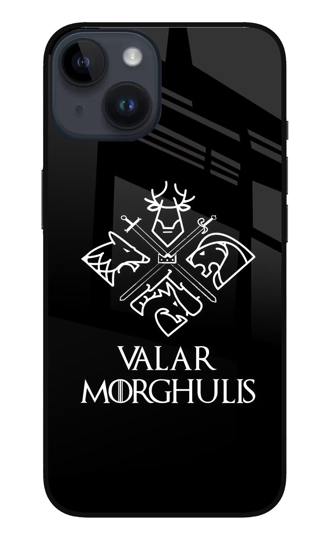 Valar Morghulis | Game Of Thrones iPhone 14 Glass Case Back Cover by Casekaro