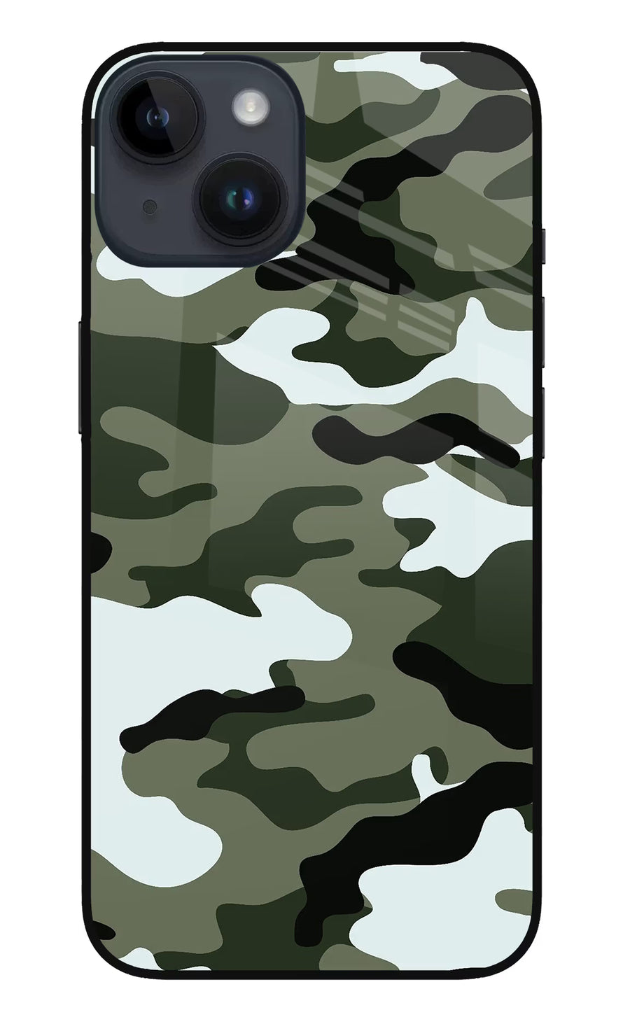 Camouflage iPhone 14 Back Cover, Metal case
