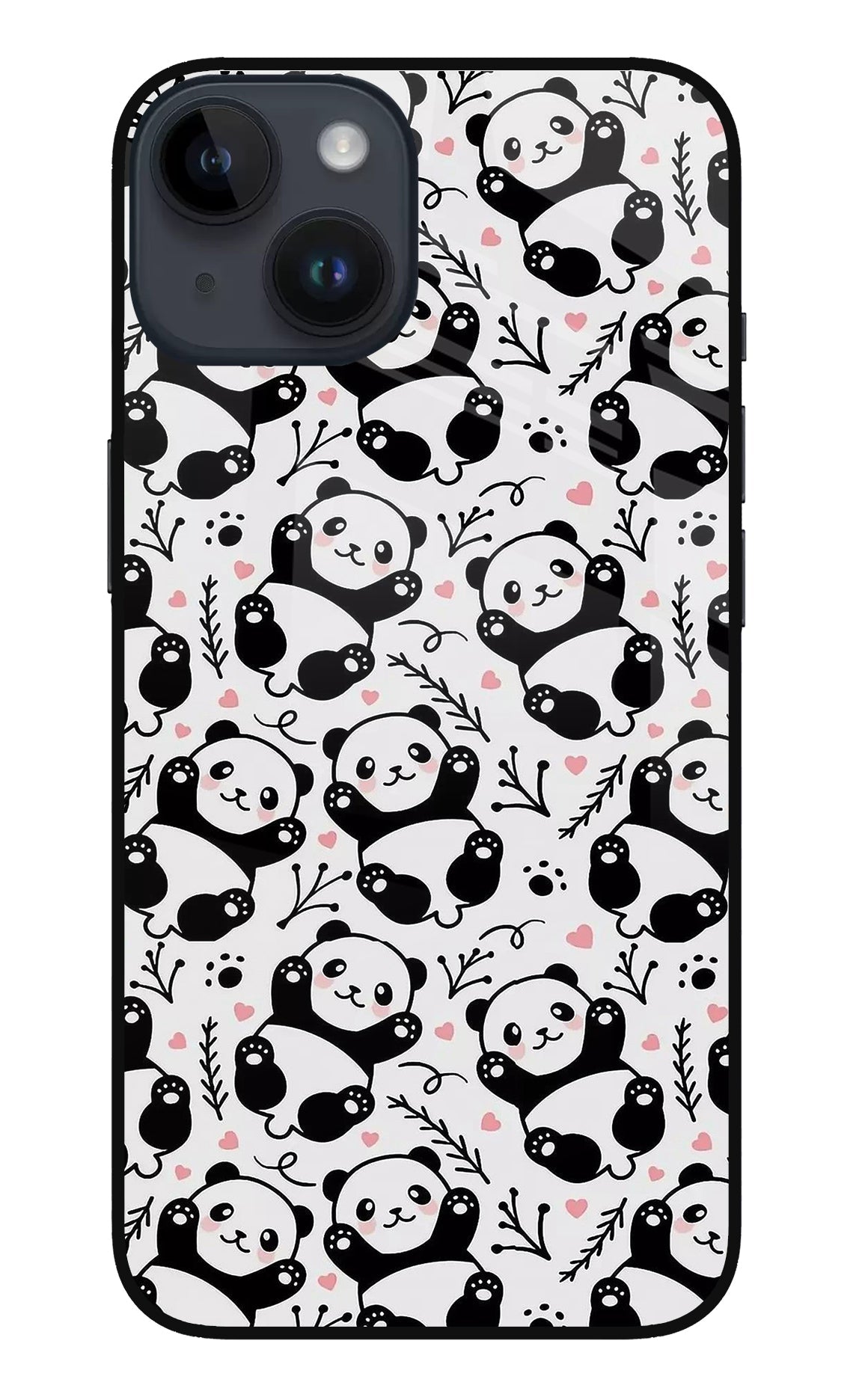 Cute Panda iPhone 14 Glass Case