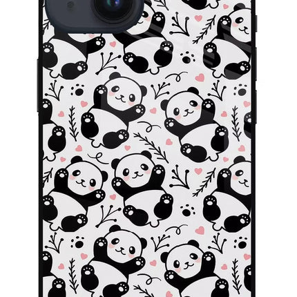Cute Panda iPhone 14 Glass Case