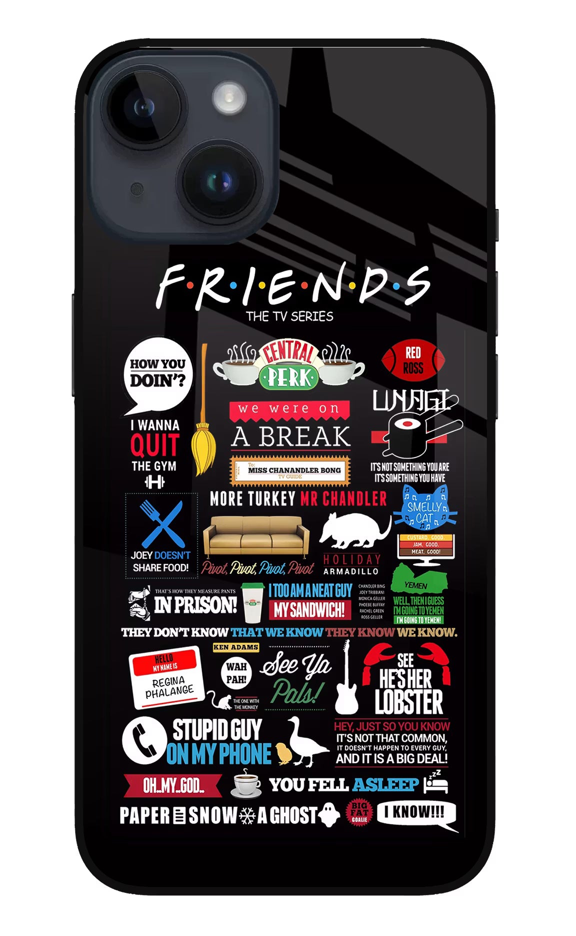 FRIENDS iPhone 14 Glass Case Back Cover by Casekaro