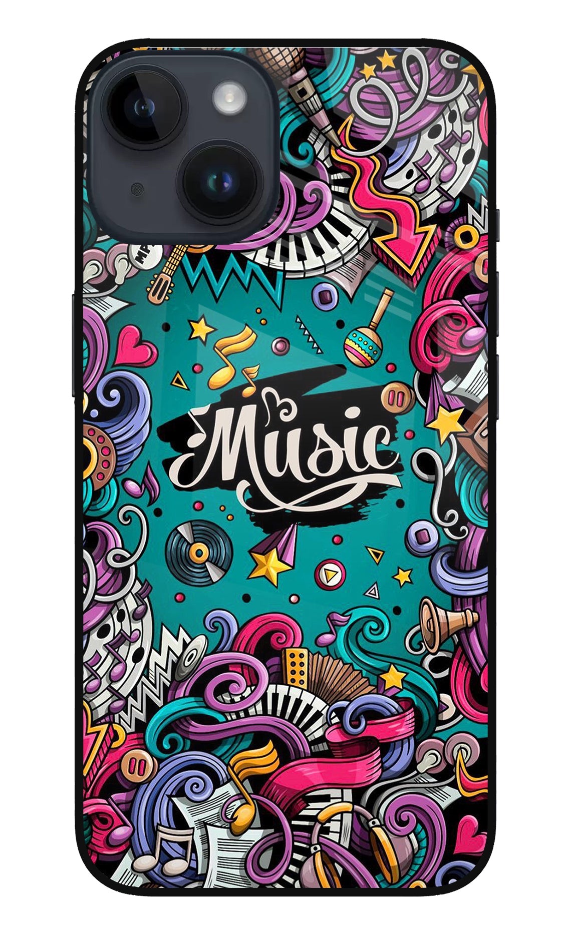 Music Graffiti iPhone 14 Back Cover