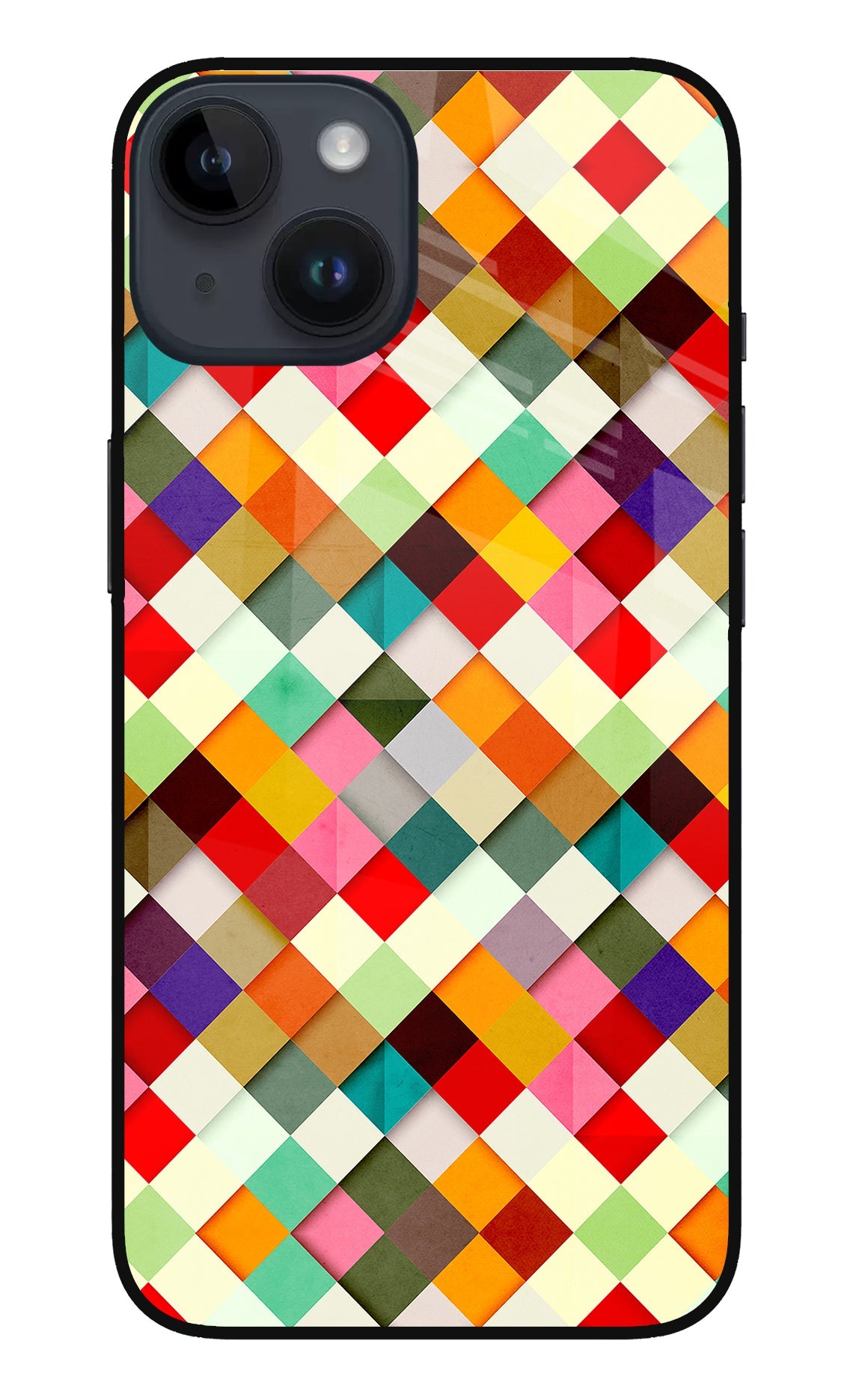 Geometric Abstract Colorful iPhone 14 Back Cover