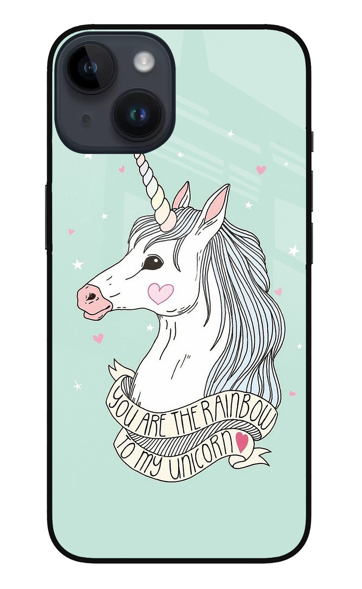 Unicorn Wallpaper iPhone 14 Glass Case