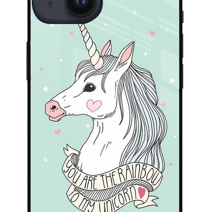 Unicorn Wallpaper iPhone 14 Glass Case Back Cover by Casekaro