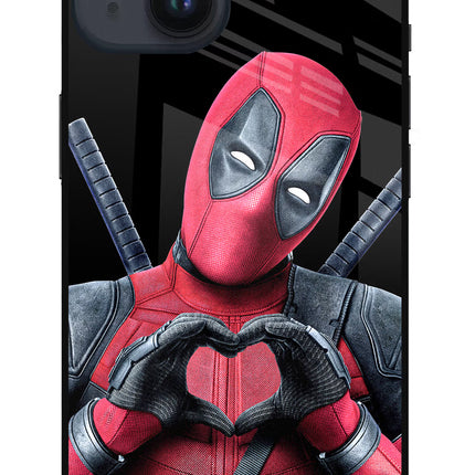 Deadpool iPhone 14 Glass Case Back Cover by Casekaro