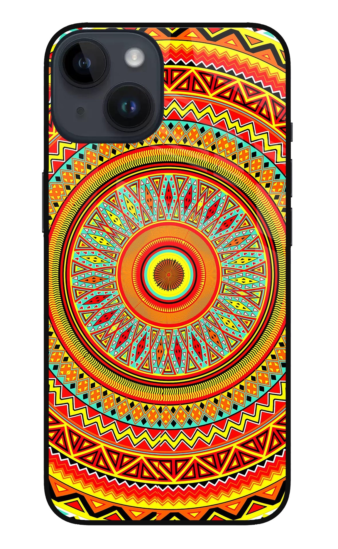 Mandala Pattern iPhone 14 Glass Case