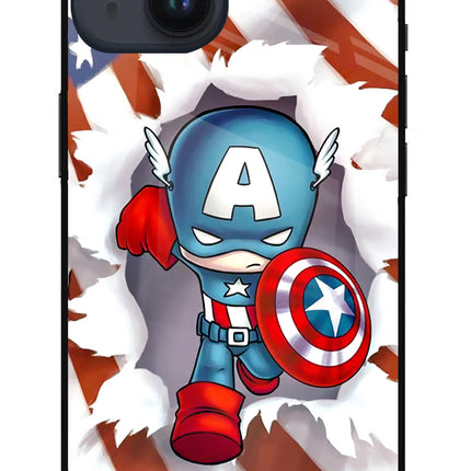 Captain America iPhone 14 Glass Case