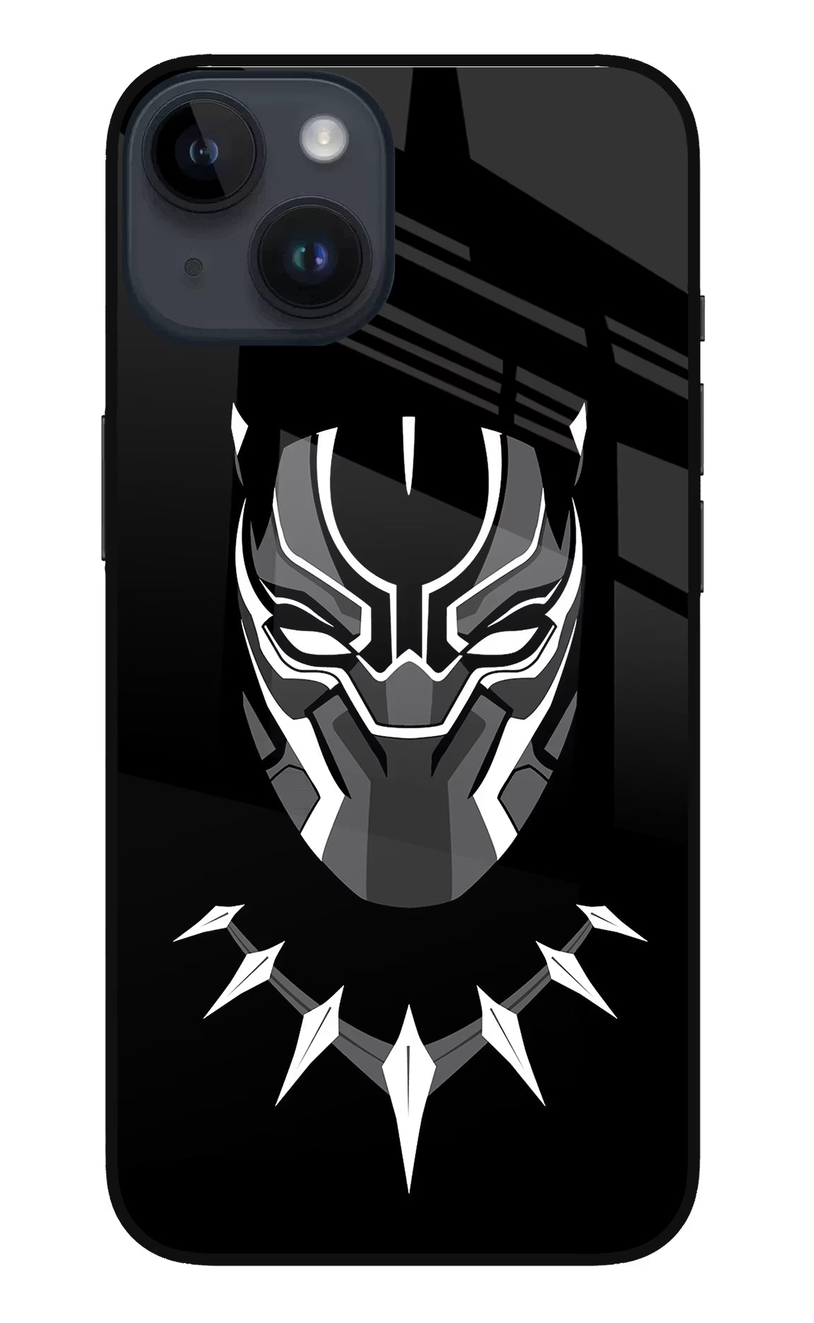 Black Panther iPhone 14 Glass Case Back Cover by Casekaro