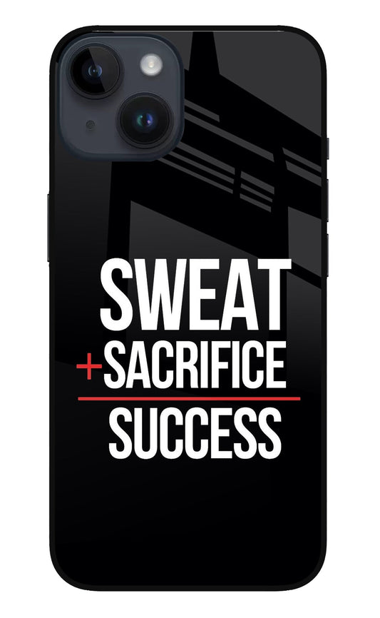 Sweat Sacrifice Success iPhone 14 Glass Case