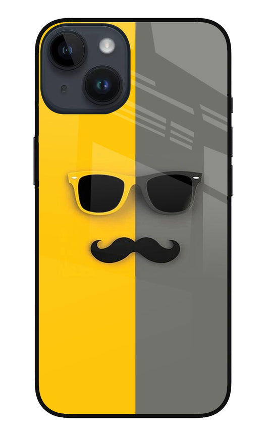 Sunglasses with Mustache iPhone 14 Glass Case