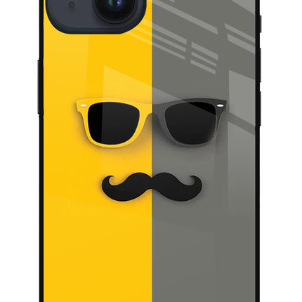 Sunglasses with Mustache iPhone 14 Glass Case