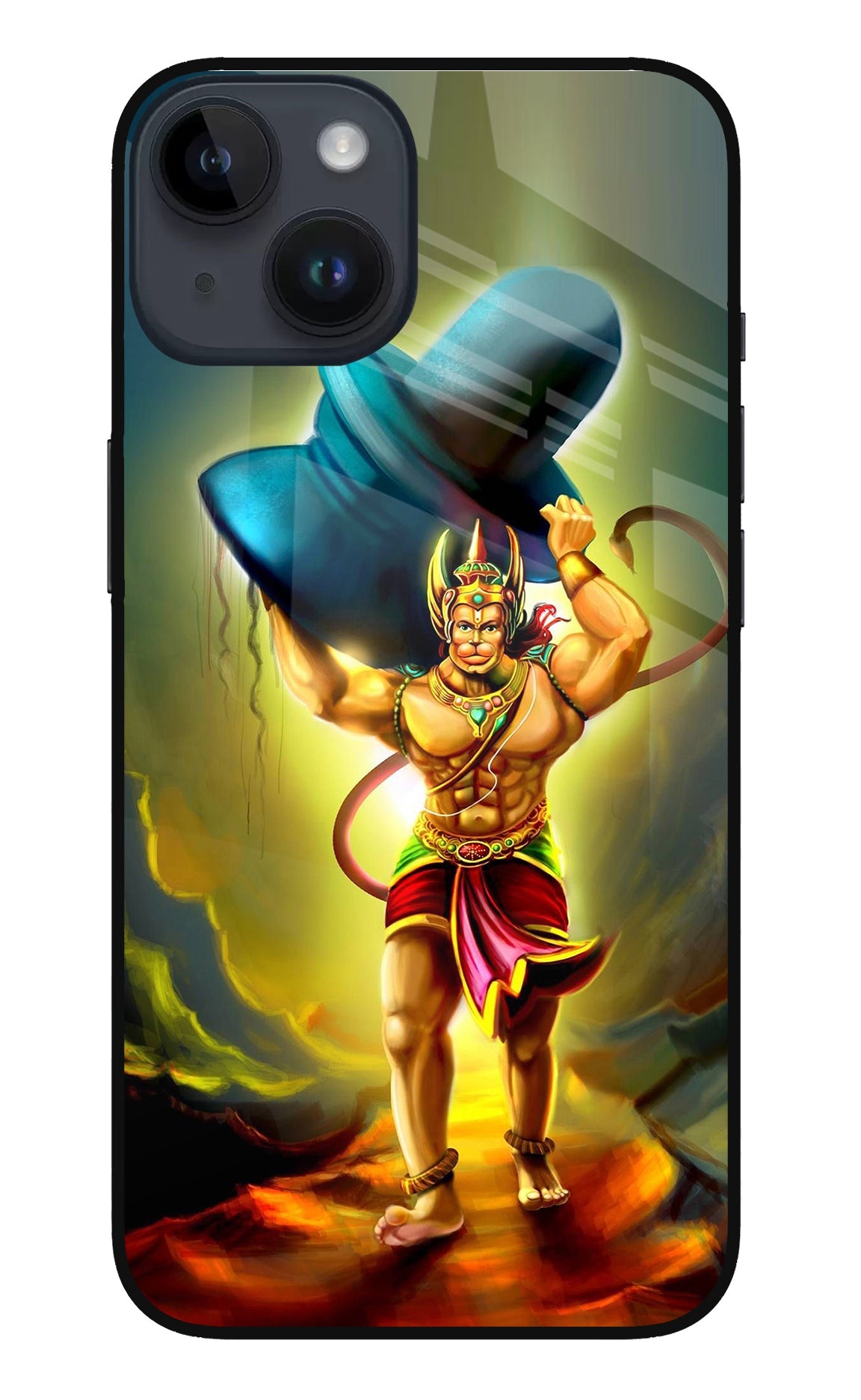 Lord Hanuman iPhone 14 Glass Case