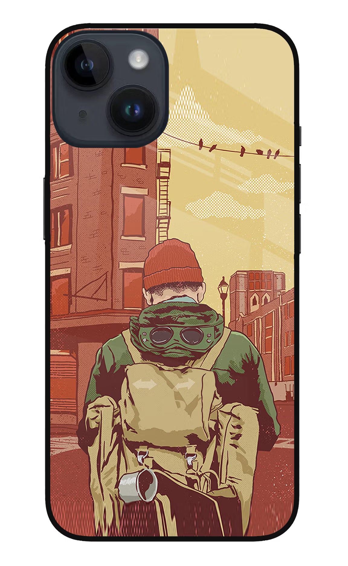 Adventurous iPhone 14 Glass Case Back Cover by Casekaro
