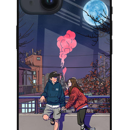 Chilling Couple iPhone 14 Glass Case