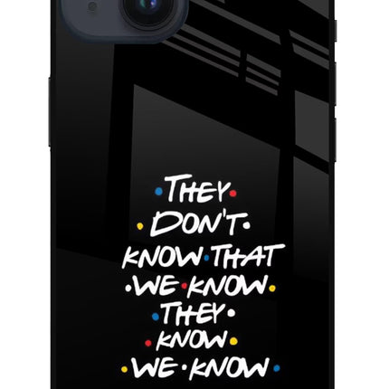 FRIENDS Dialogue iPhone 14 Glass Case