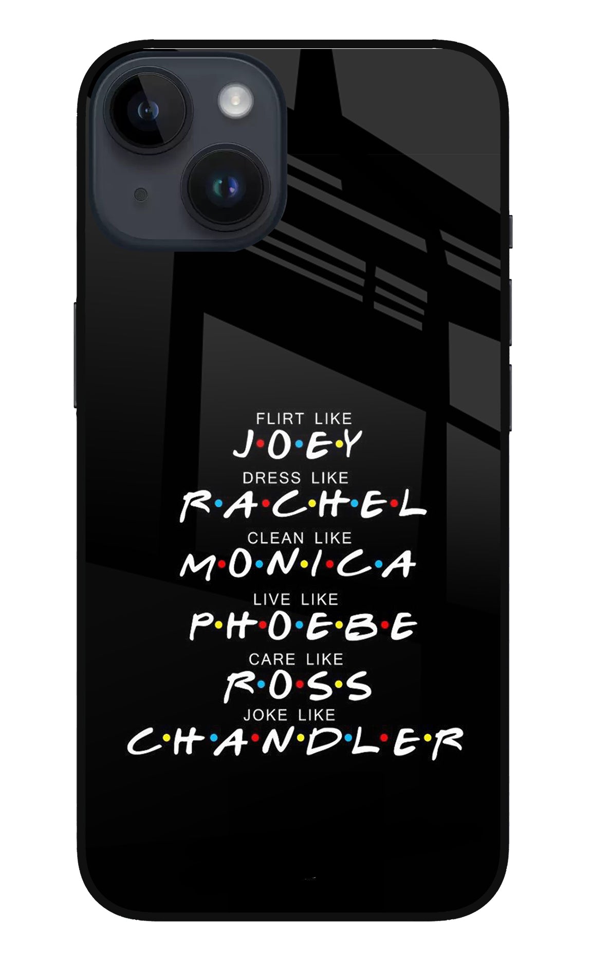 FRIENDS Character iPhone 14 Glass Case