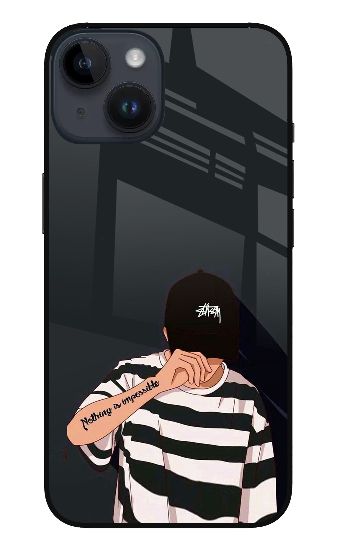 Aesthetic Boy iPhone 14 Glass Case