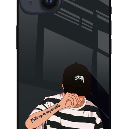 Aesthetic Boy iPhone 14 Glass Case
