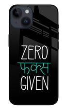 Zero Fucks Given iPhone 14 Glass Case
