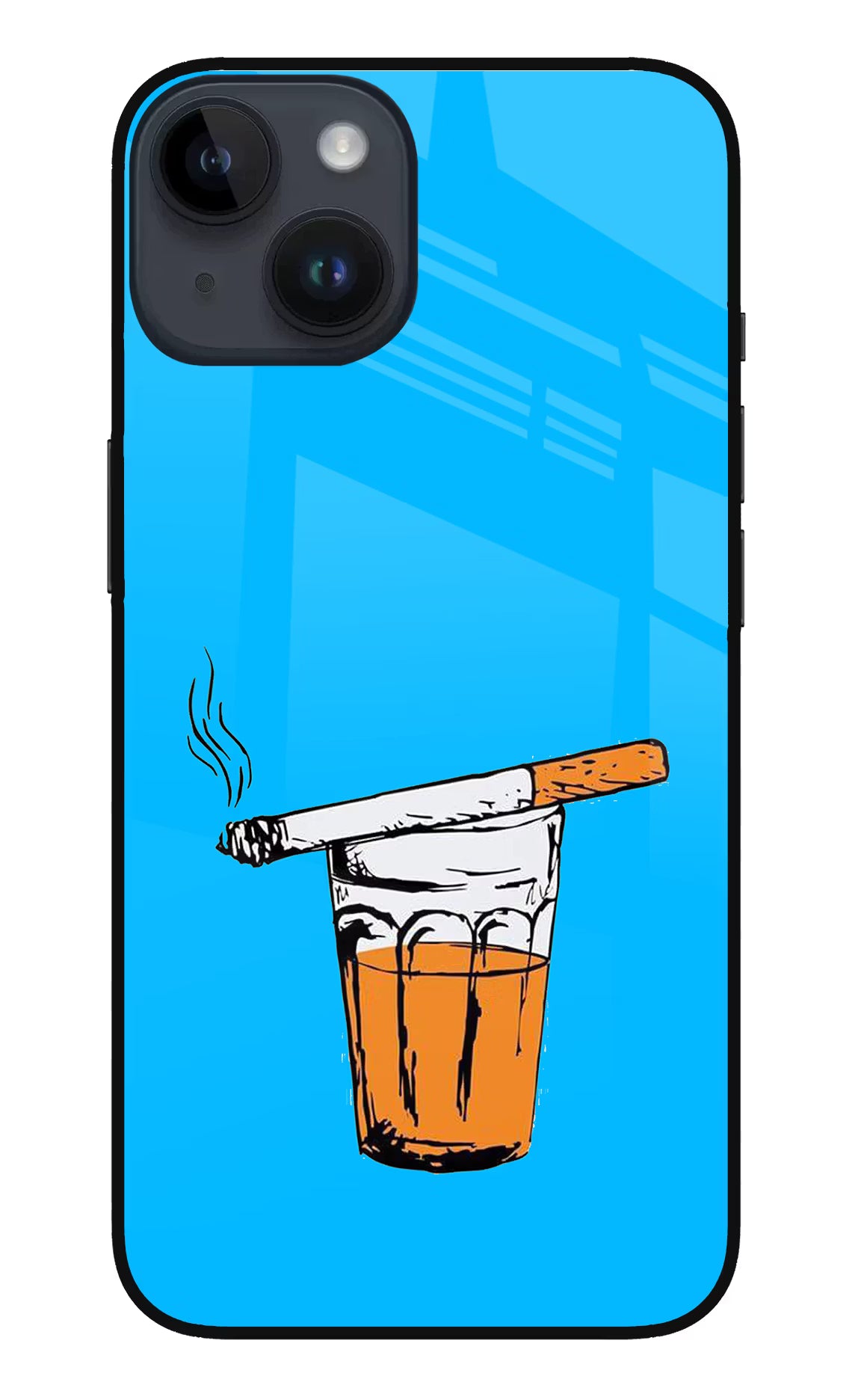 Chai Sutta iPhone 14 Glass Case Back Cover by Casekaro