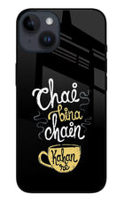 Chai Bina Chain Kaha Re iPhone 14 Glass Case