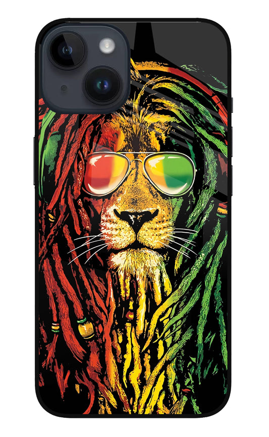 Rasta Lion iPhone 14 Glass Case