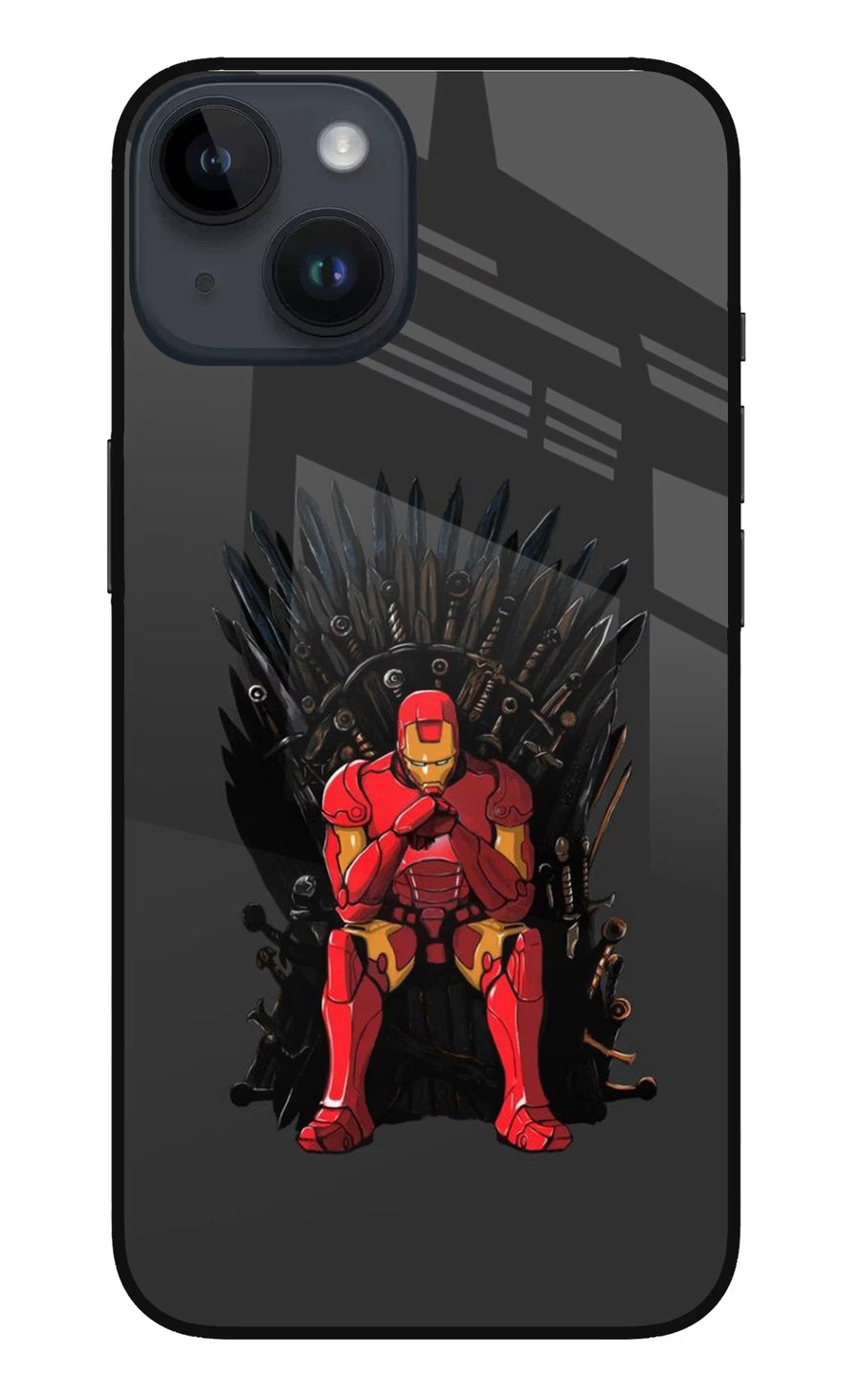 Ironman Throne iPhone 14 Back Cover, Metal case