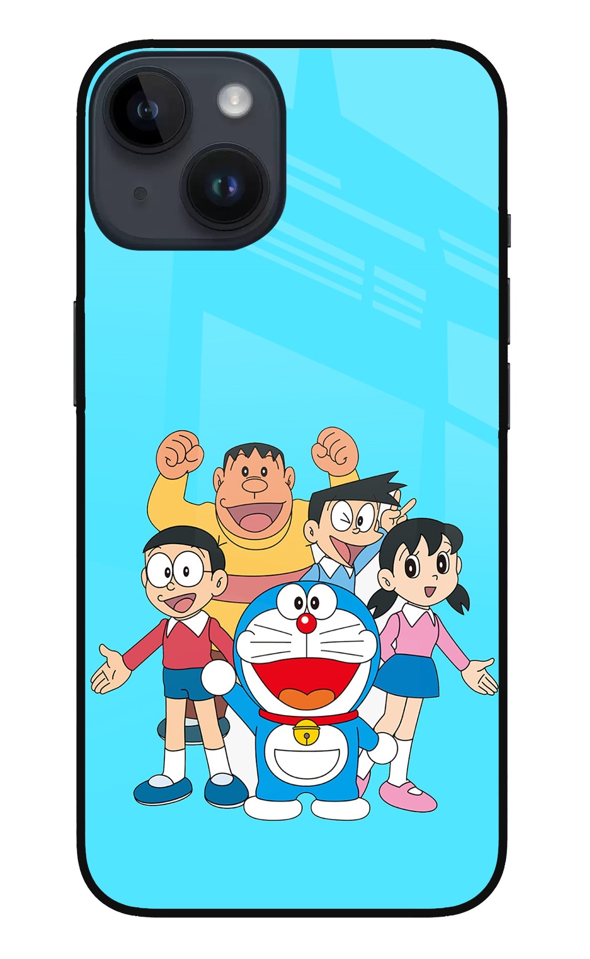 Doraemon Gang iPhone 14 Glass Case