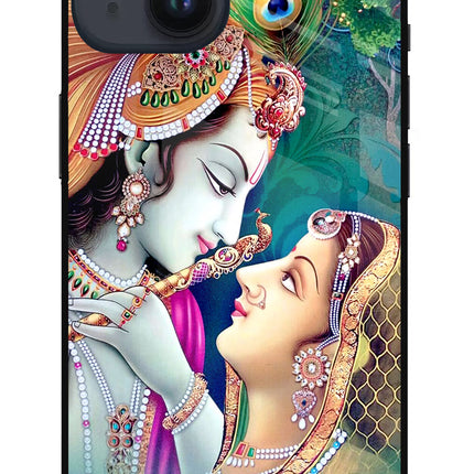 Lord Radha Krishna iPhone 14 Glass Case