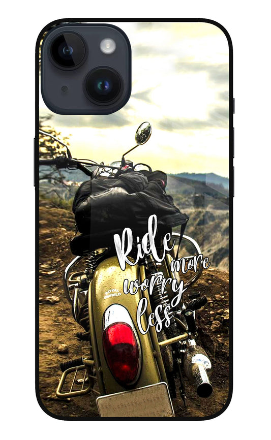 Ride More Worry Less iPhone 14 Glass Case