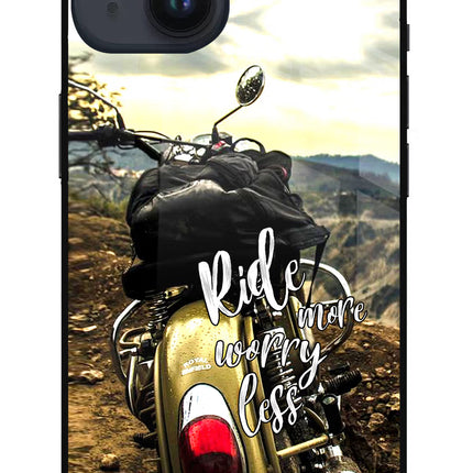 Ride More Worry Less iPhone 14 Glass Case