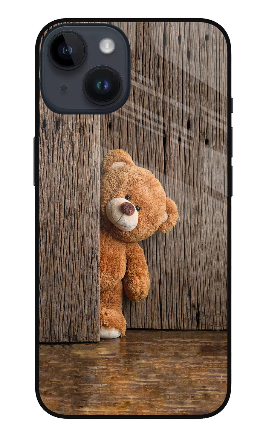 Teddy Wooden iPhone 14 Back Cover, Metal case