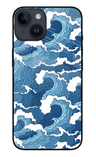 Blue Waves iPhone 14 Glass Case