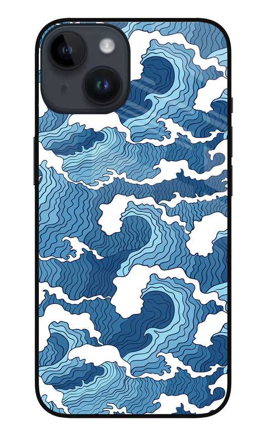 Blue Waves iPhone 14 Glass Case