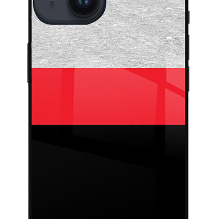 Tri Color Pattern iPhone 14 Glass Case