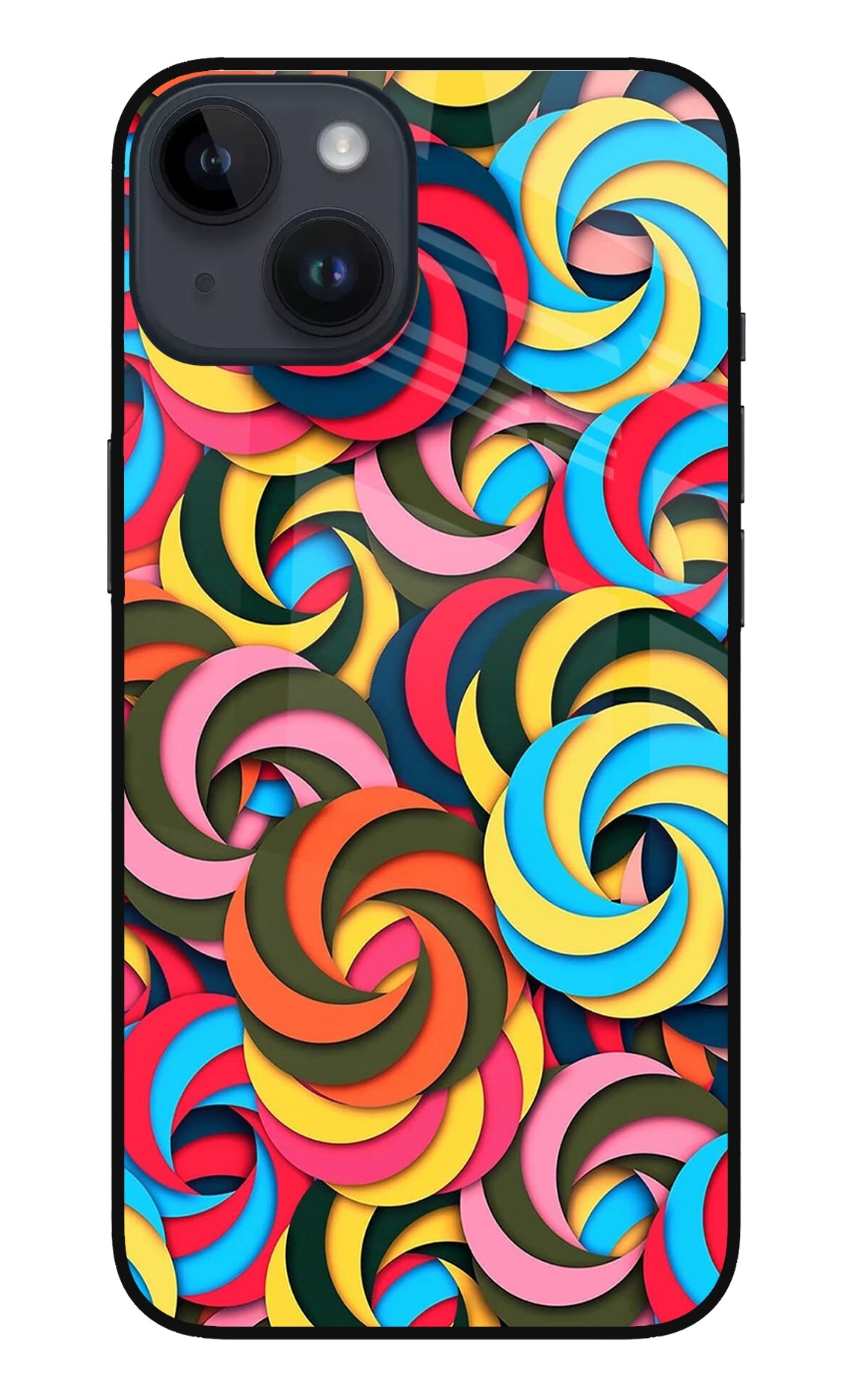 Spiral Pattern iPhone 14 Glass Case