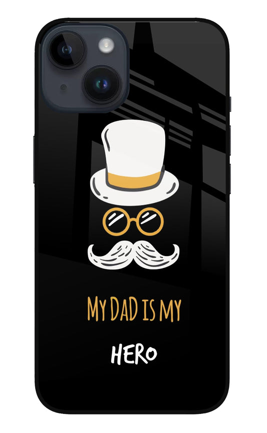 My Dad Is My Hero iPhone 14 Glass Case