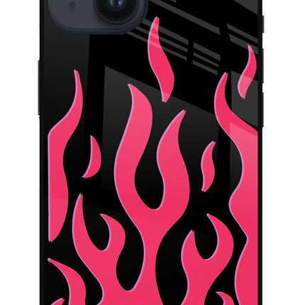 Fire Flames iPhone 14 Glass Case Back Cover by Casekaro