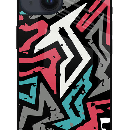 Geometric Graffiti iPhone 14 Glass Case