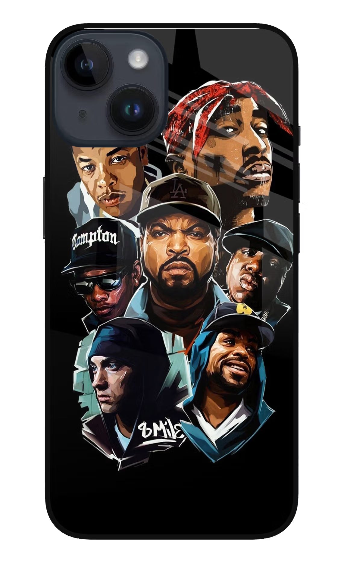 Rappers iPhone 14 Glass Case Back Cover by Casekaro