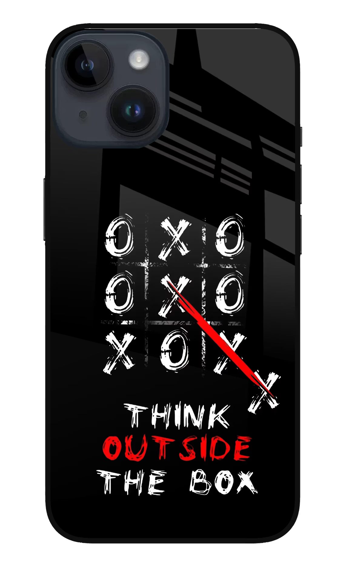 Think out of the BOX iPhone 14 Glass Case Back Cover by Casekaro
