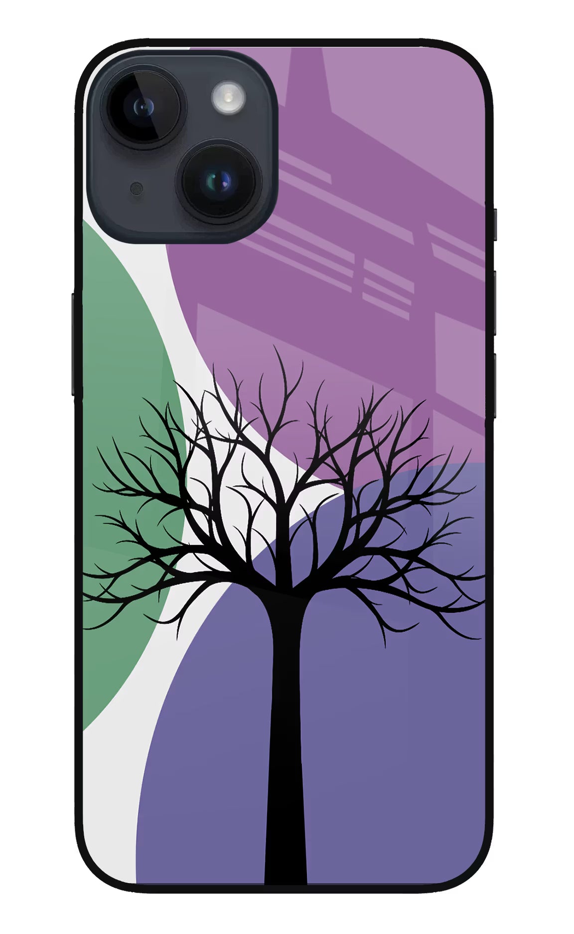 Tree Art iPhone 14 Glass Case Back Cover by Casekaro