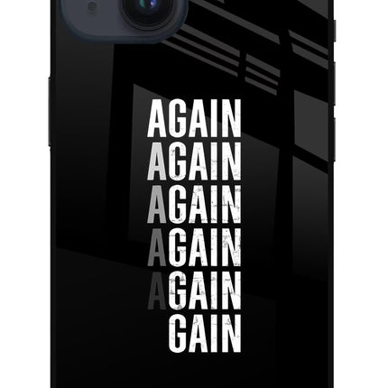 Again Again Gain iPhone 14 Glass Case
