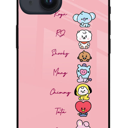 BTS names iPhone 14 Glass Case