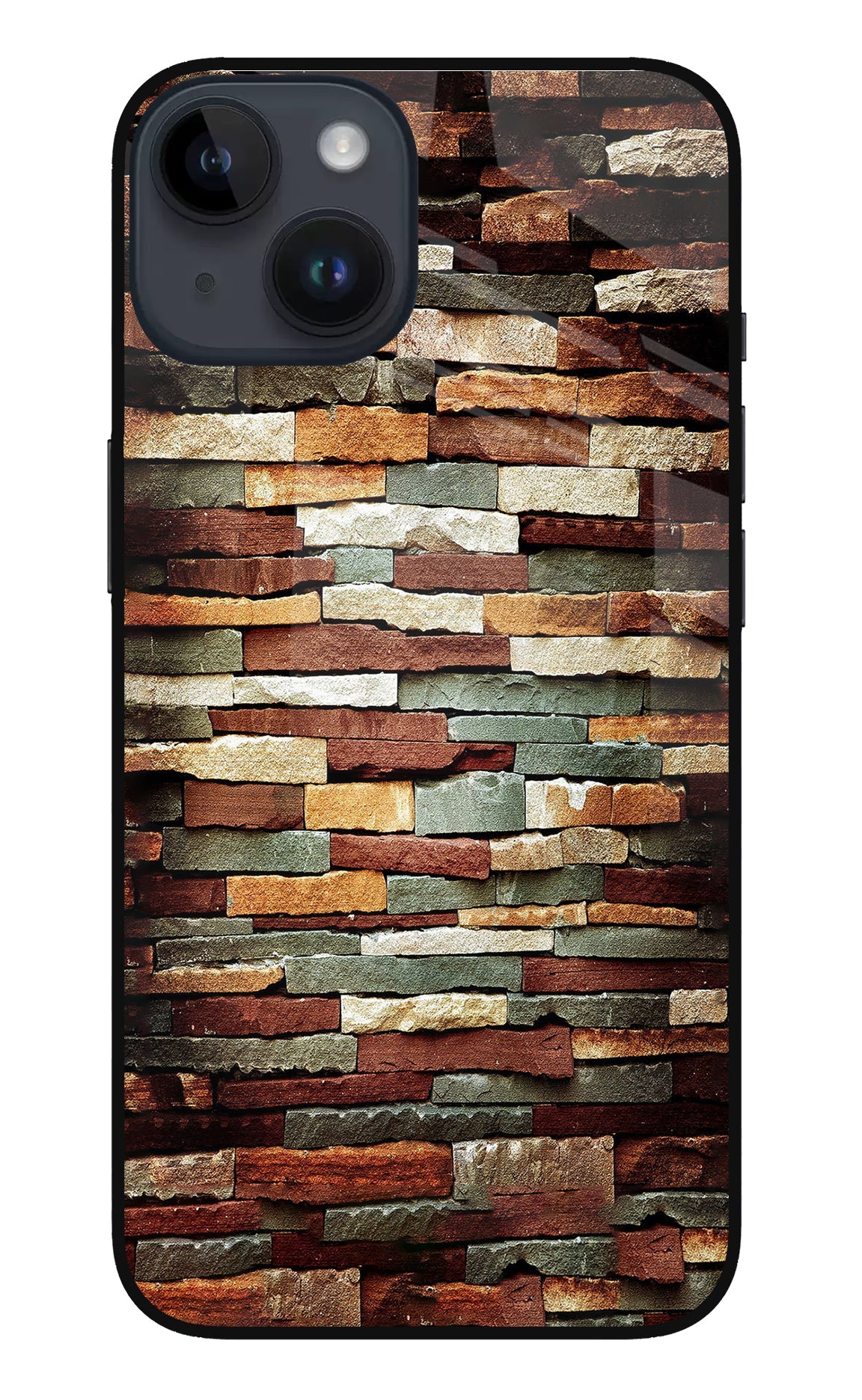 Bricks Pattern iPhone 14 Back Cover