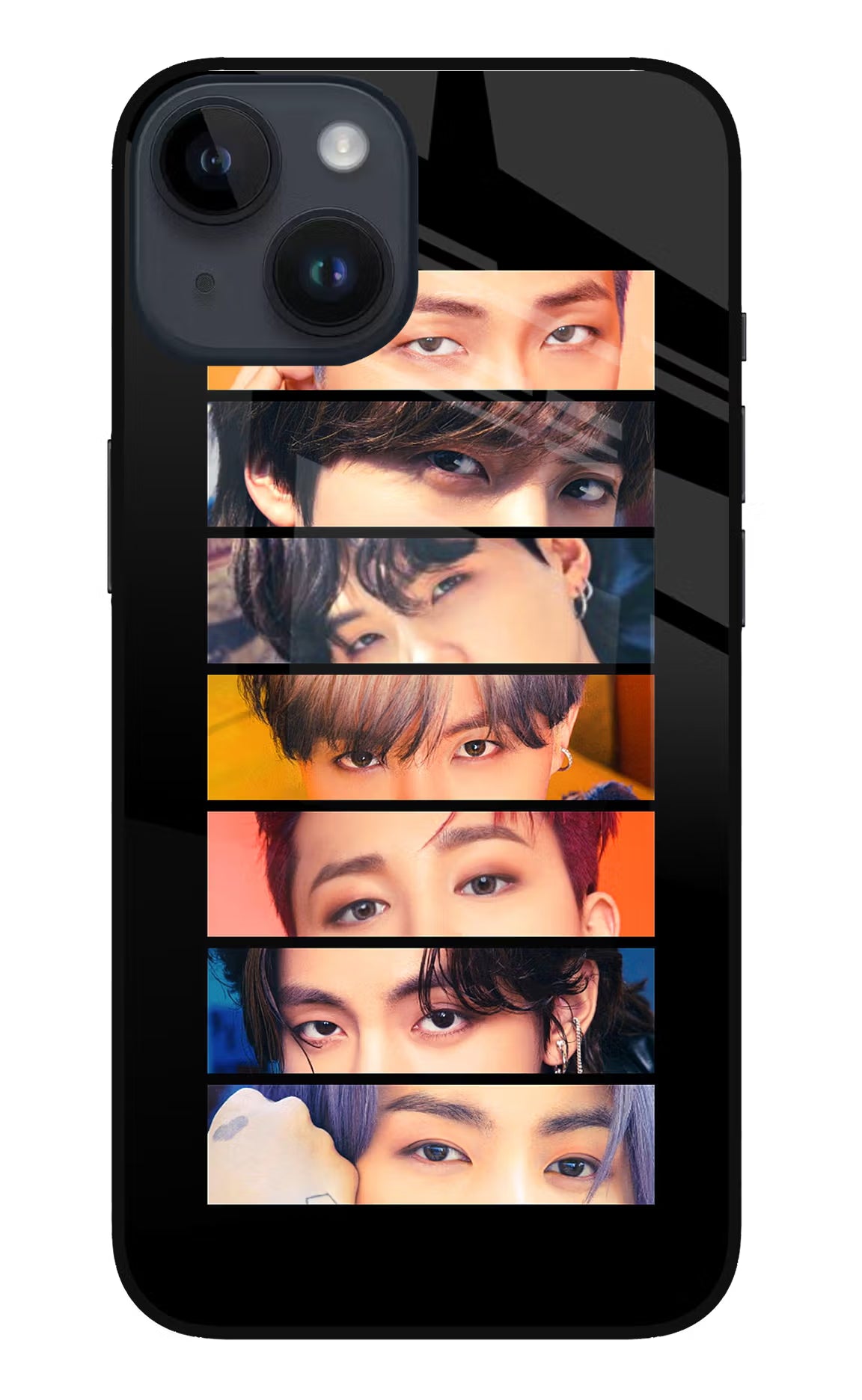 BTS Eyes iPhone 14 Glass Case Back Cover by Casekaro