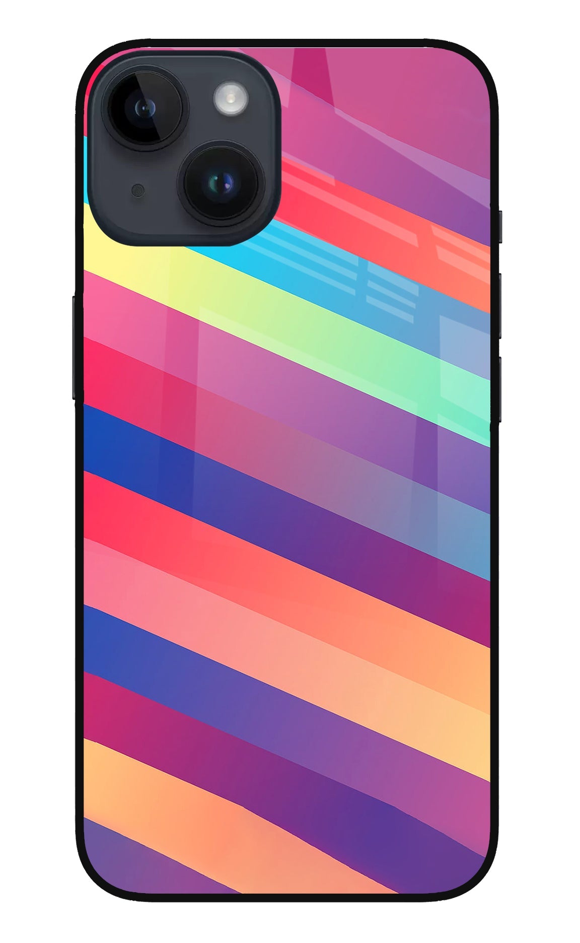 Stripes color iPhone 14 Glass Case