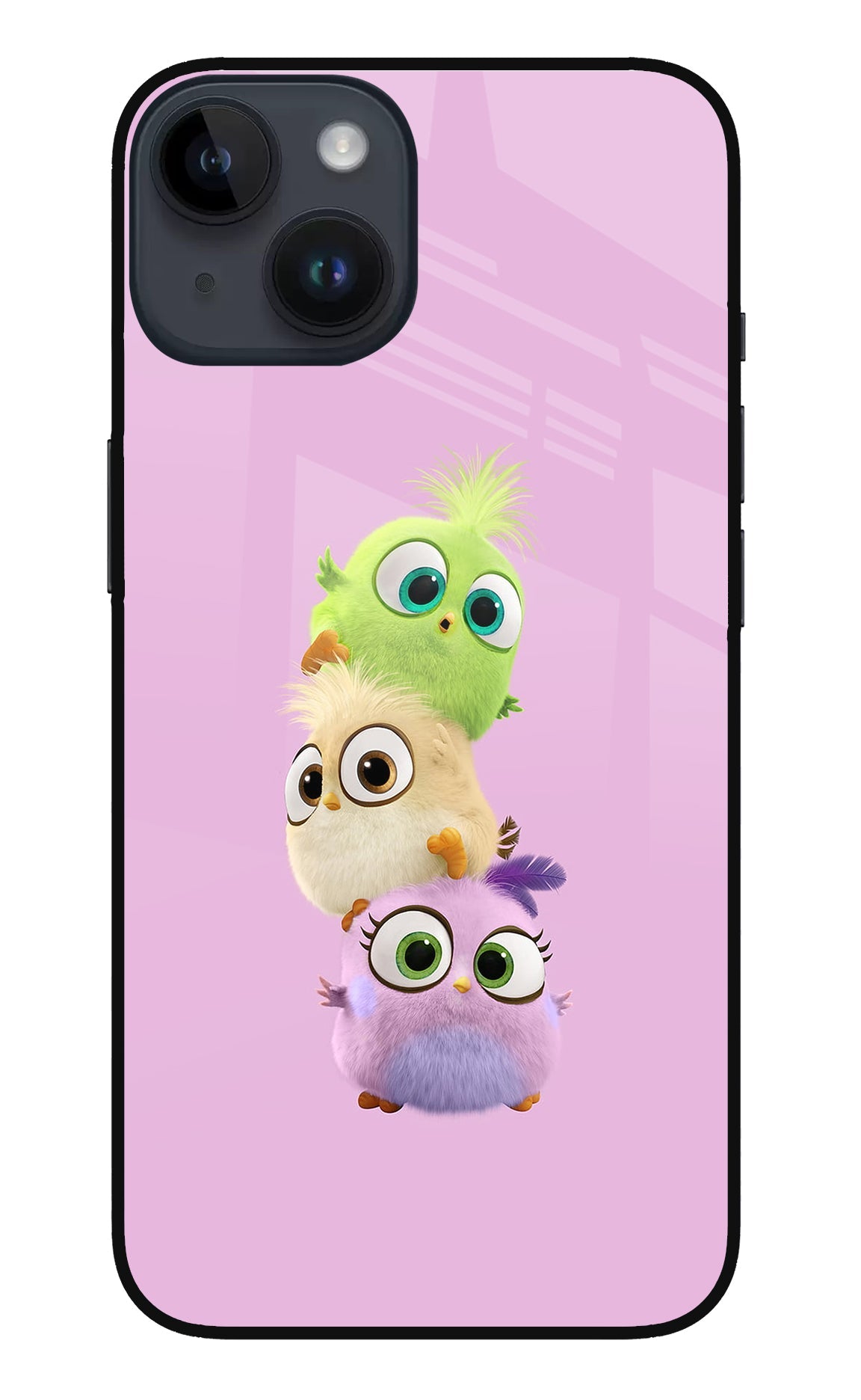 Cute Little Birds iPhone 14 Glass Case